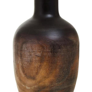Arlo Black Large Wood Vase with Ombre Finish