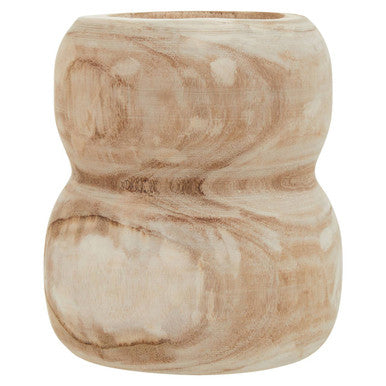 Marble-patterned cylindrical object on a white background