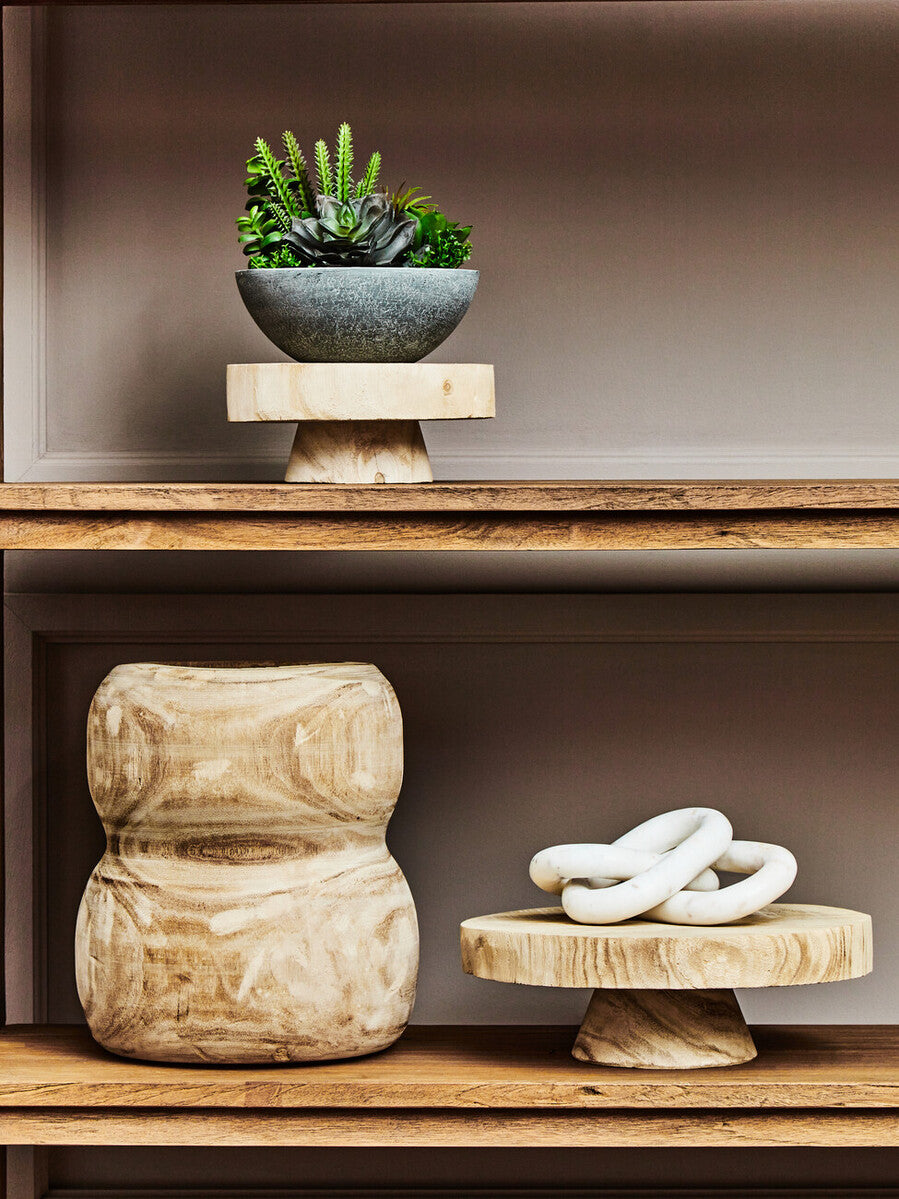 Arlo Natural Engraved Round Bowl