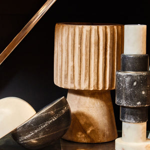 Arlo Engraved Wooden Vase