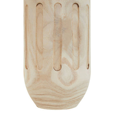 Arlo Natural Engraved Wooden Vase.