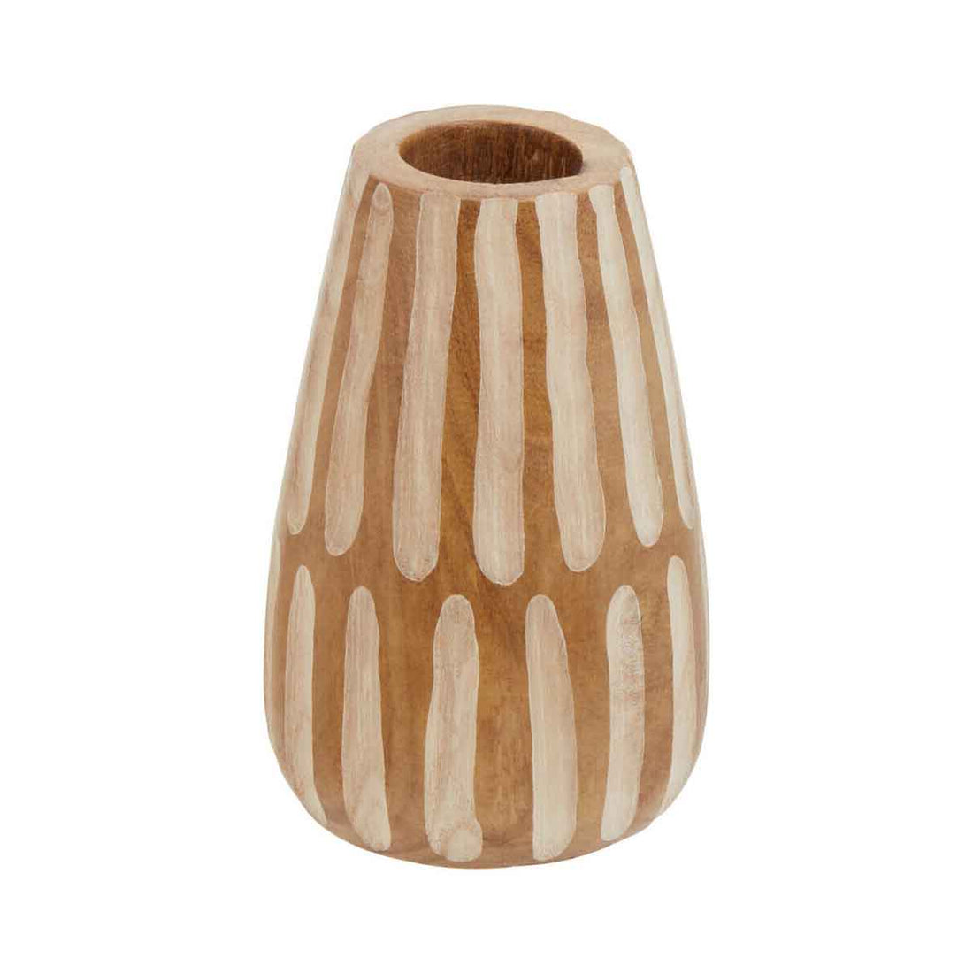 Arlo Small Brown And Natural Wooden Vase