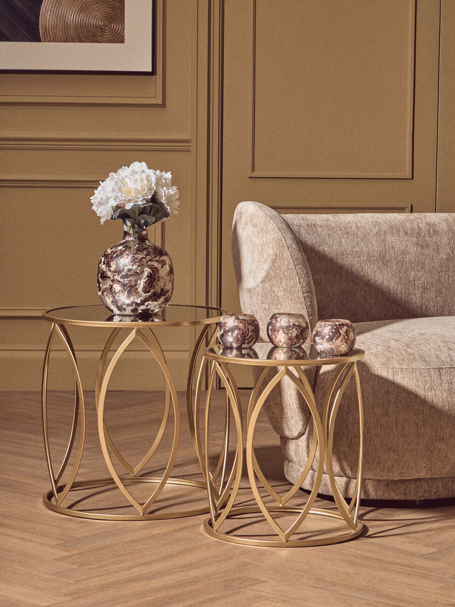 Garan Brown Marble Effect Glass Vase