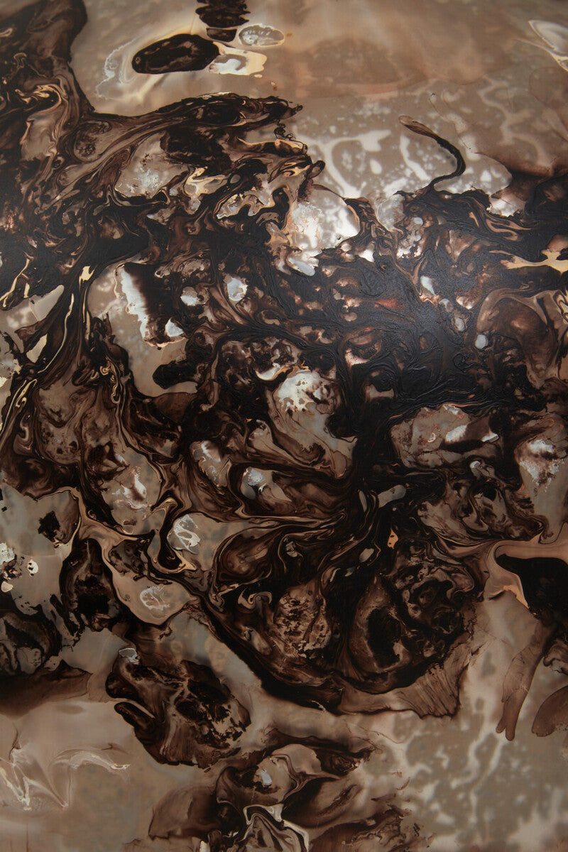 Garan Brown Marble Effect Glass Vase