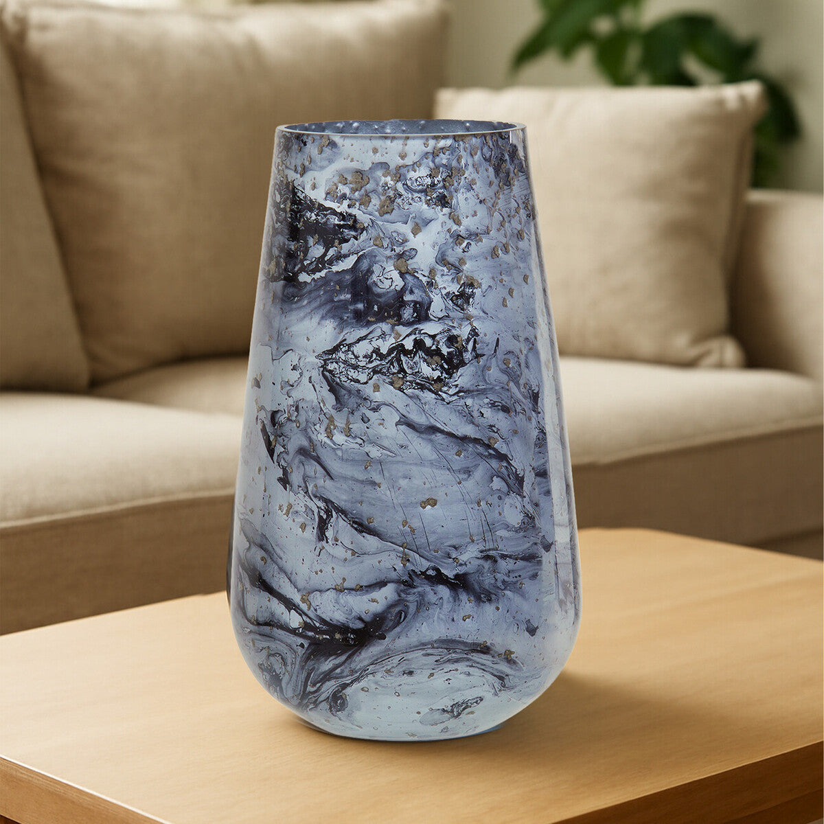 Garan Grey Marble Effect Large Vase