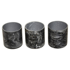 Garan Set Of 3 Grey Tealight Holders