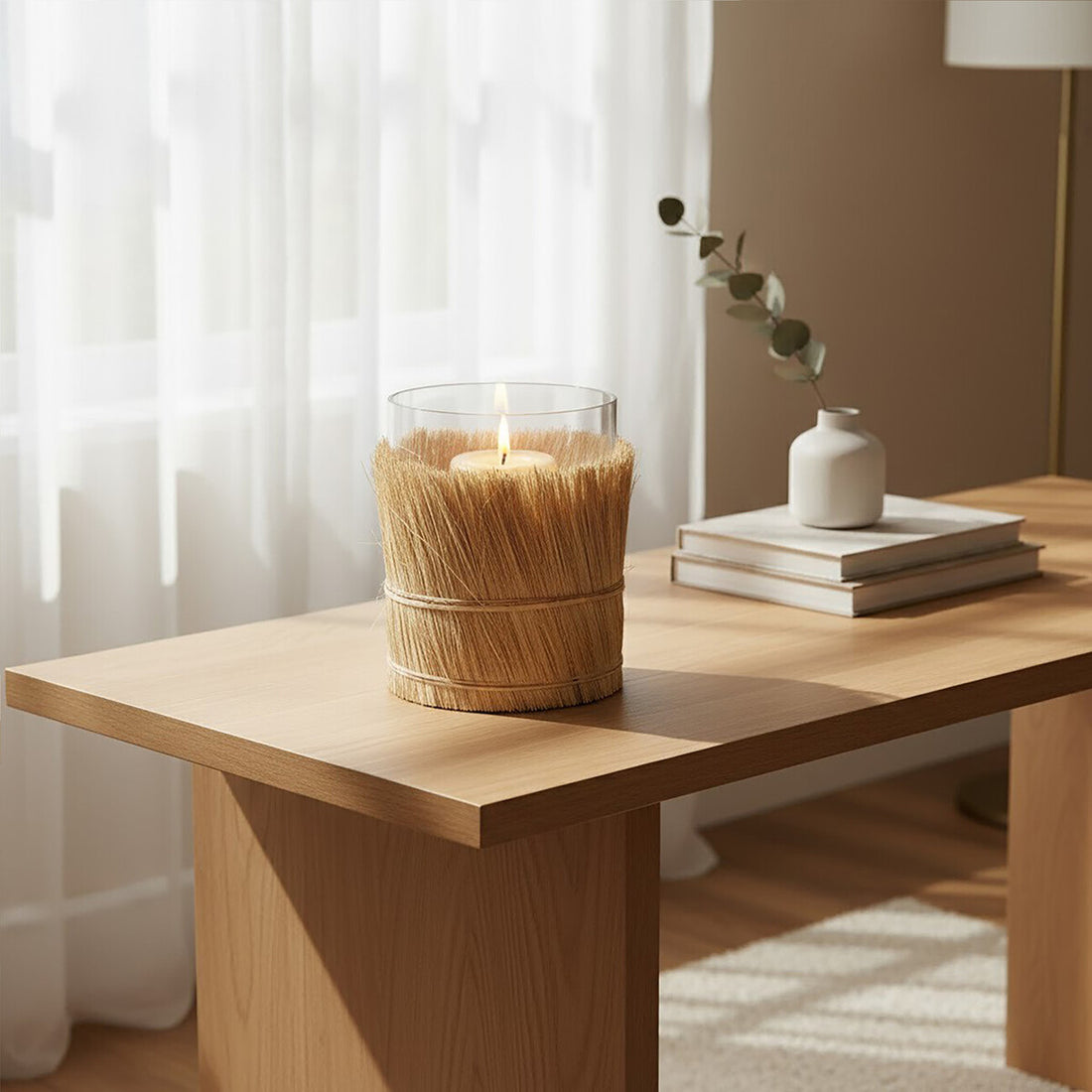 Kuta Natural Large Candle Holder