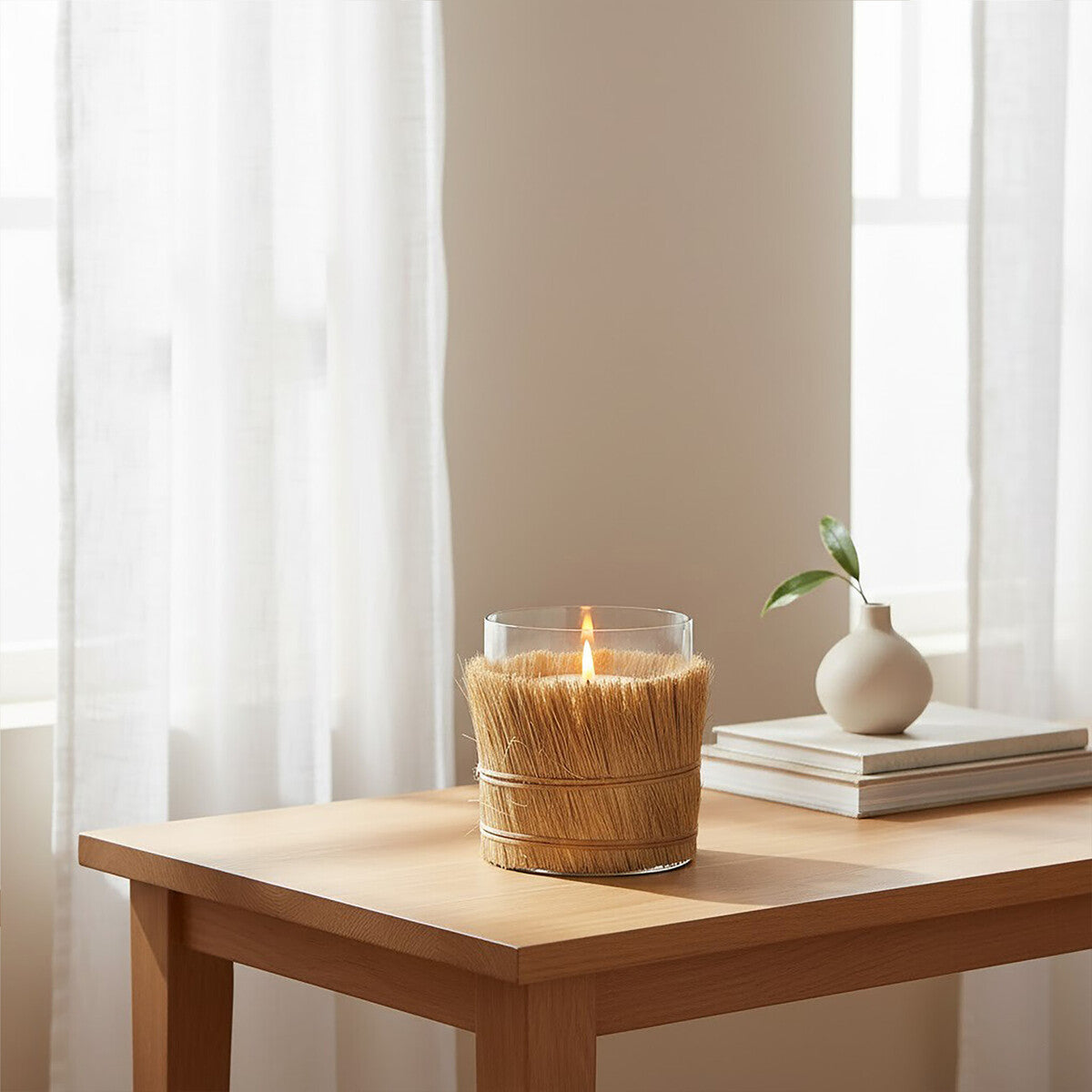 Kuta Natural Medium Candle Holder