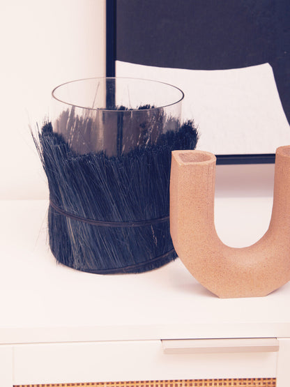 Kuta Black Large Candle Holder