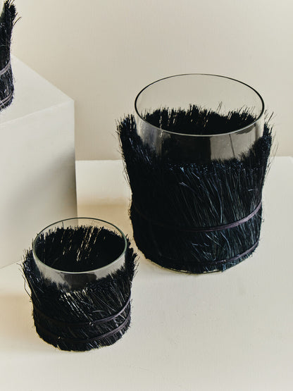 Kuta Black Large Candle Holder