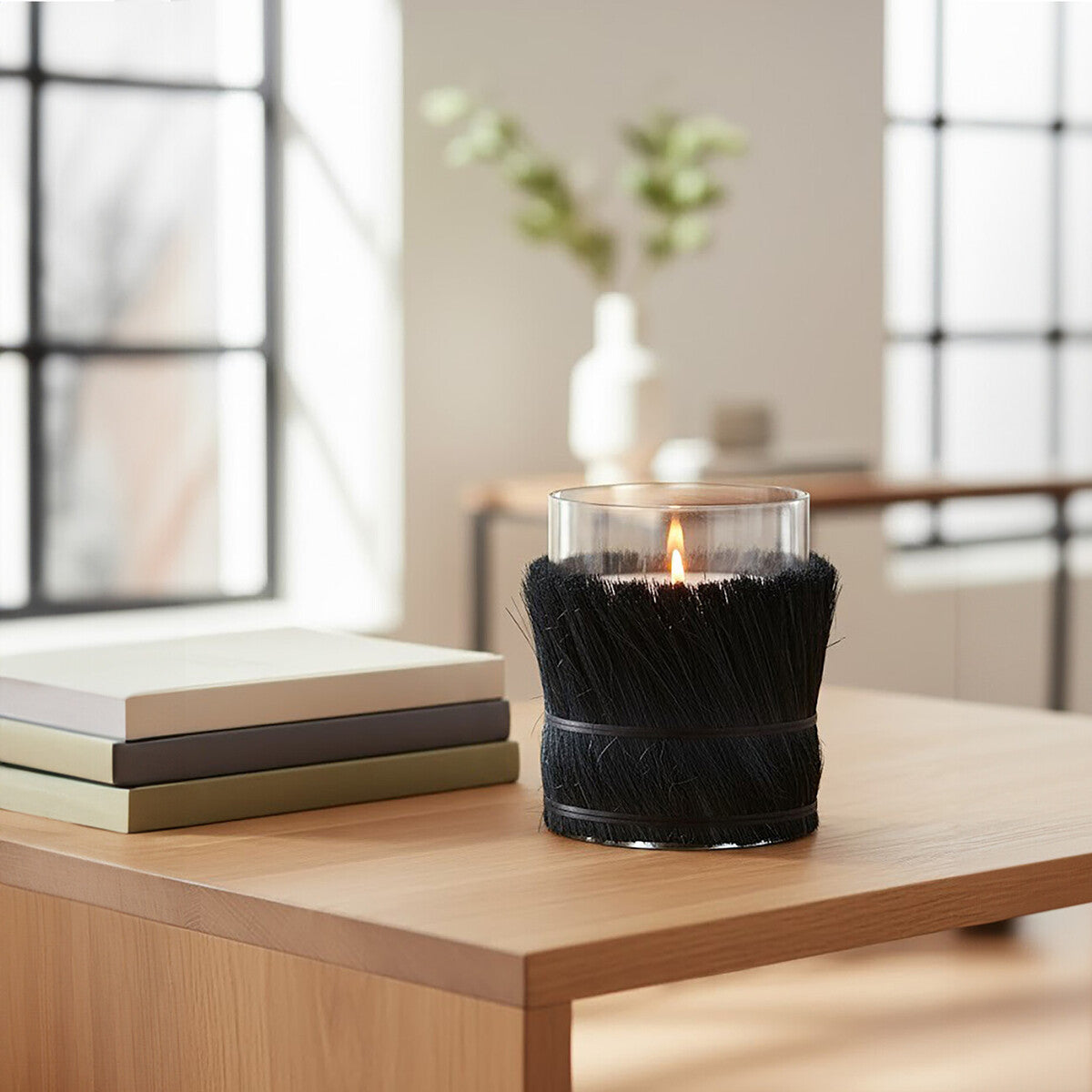 Kuta Black Large Candle Holder