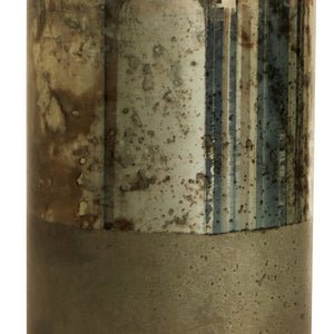 Small Glass Vase in Metallic Antique Finish | Gaia