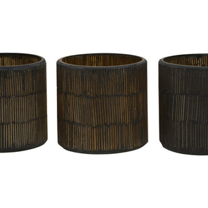 Set of 3 Mosaic Glass Tealight Holders | Gaia