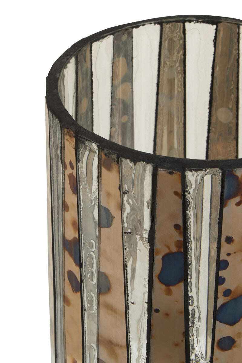 Gaia Smoked Anitque Finish Large Candle Holder