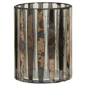 Smoked Antique Finish Small Candle Holder | Gaia