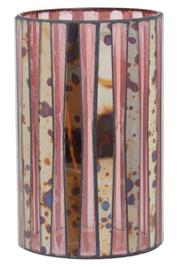 Gaia Pink Antique Finish Large Candle Holder