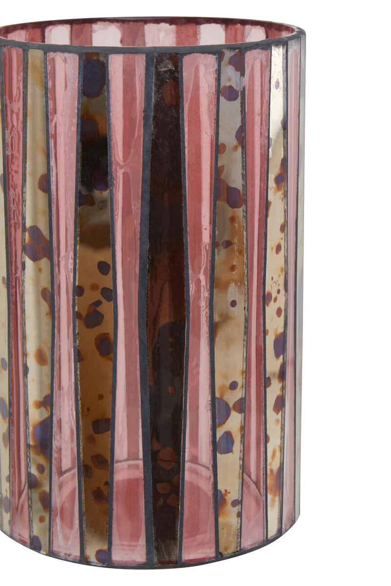 Gaia Pink Mosaic Large Candle Holder