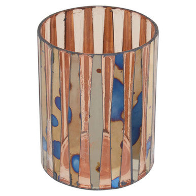 Gaia Pink Mosaic Small Candle Holder