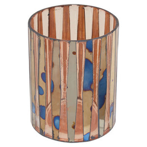 Gaia Pink Mosaic Small Candle Holder