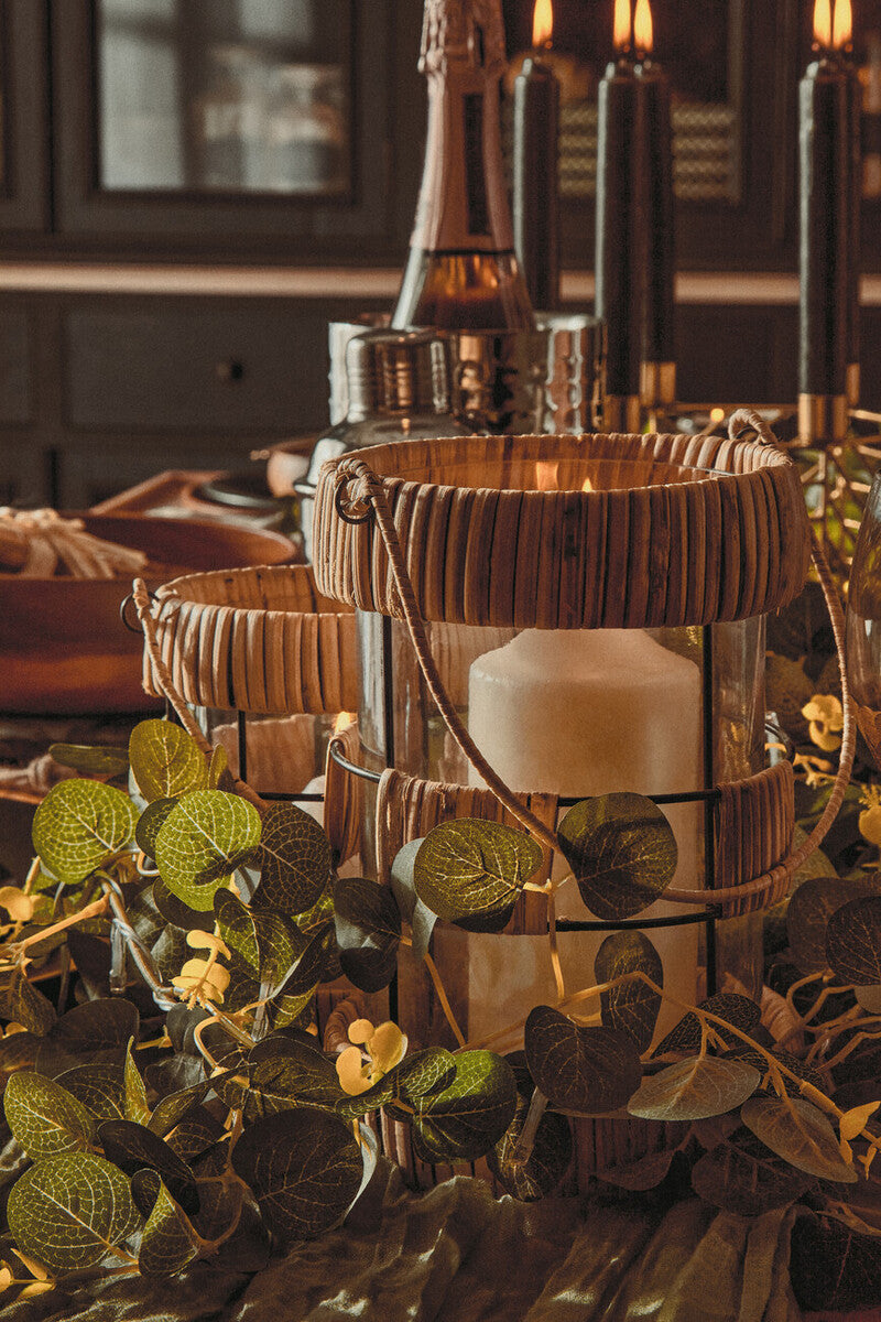 Kuta Natural And Black Large Lantern