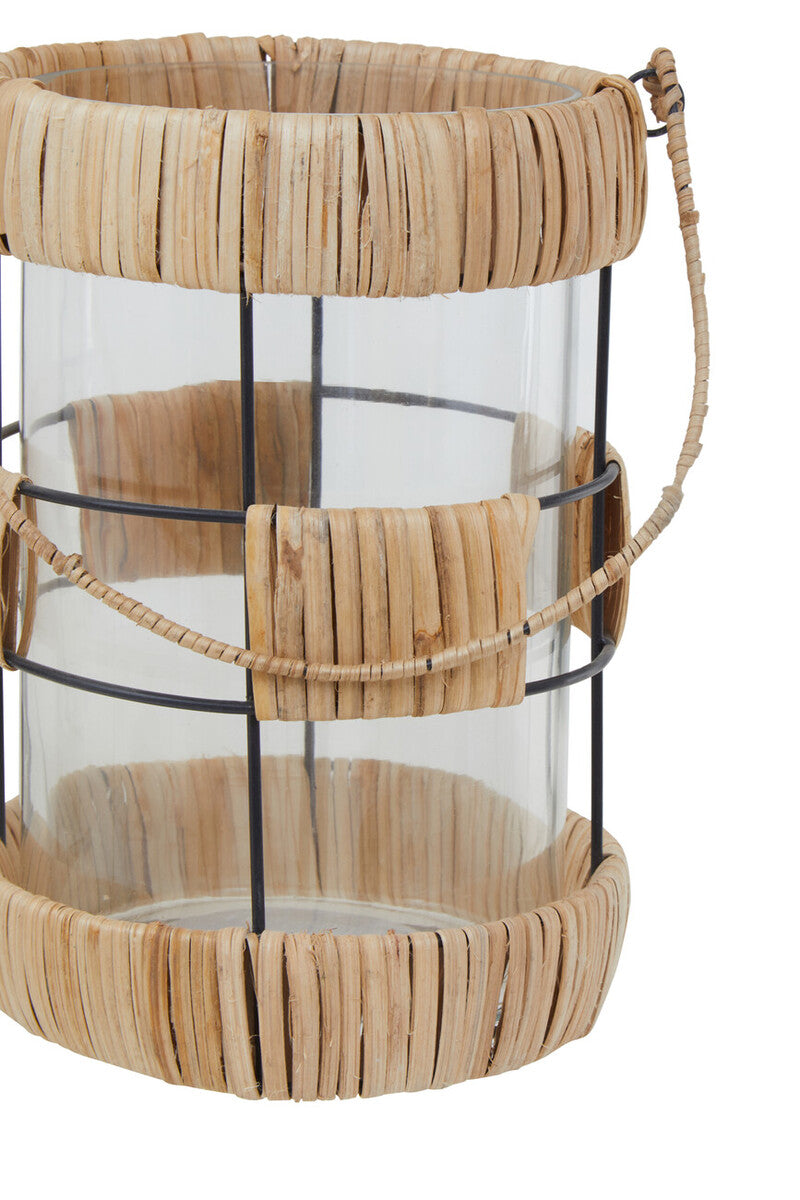 Kuta Natural And Black Large Lantern