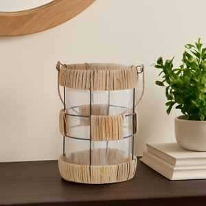 Natural and Black Large Lantern | Kuta