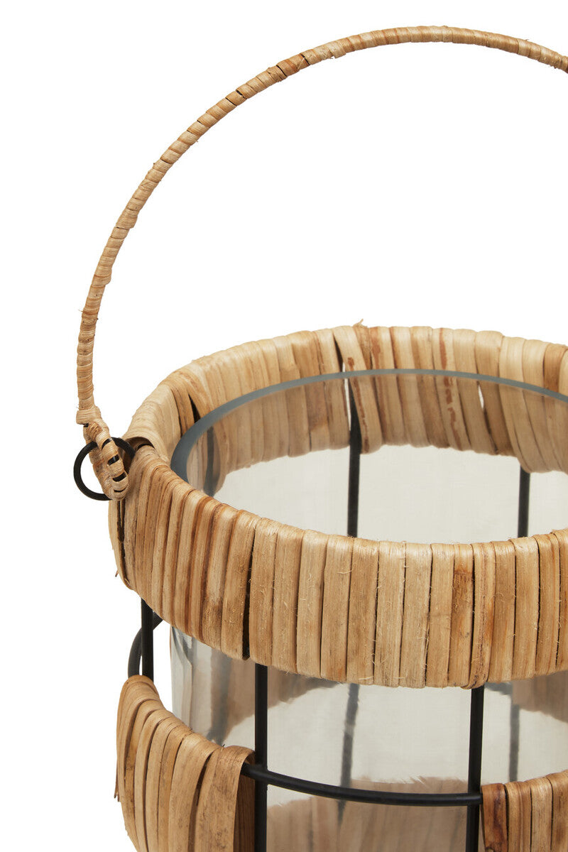 Kuta Natural And Black Small Lantern