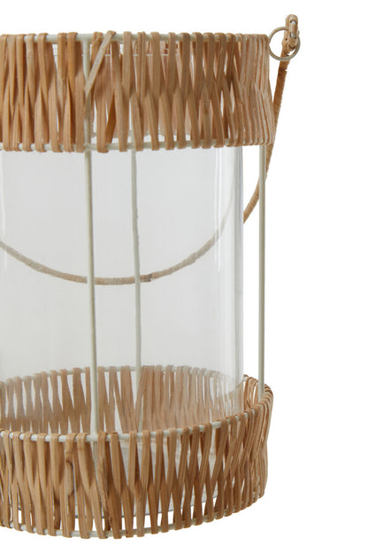Kuta Natural And White Large Lantern