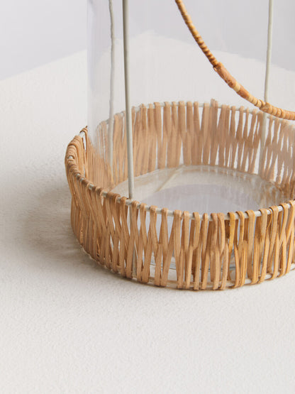 Kuta Natural And White Small Lantern