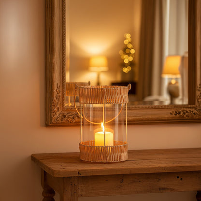 Kuta Natural And White Large Lantern