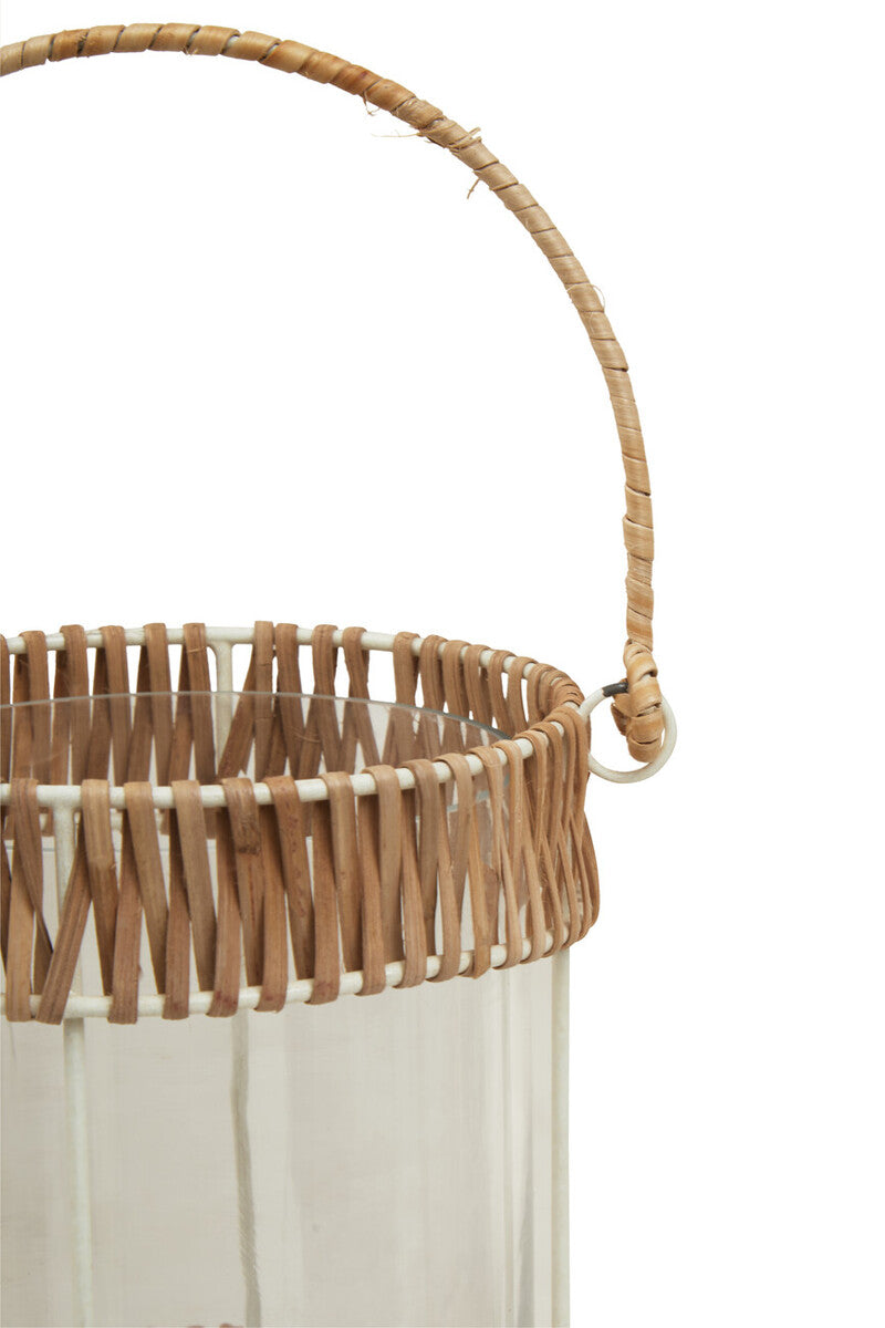 Kuta Natural And White Small Lantern