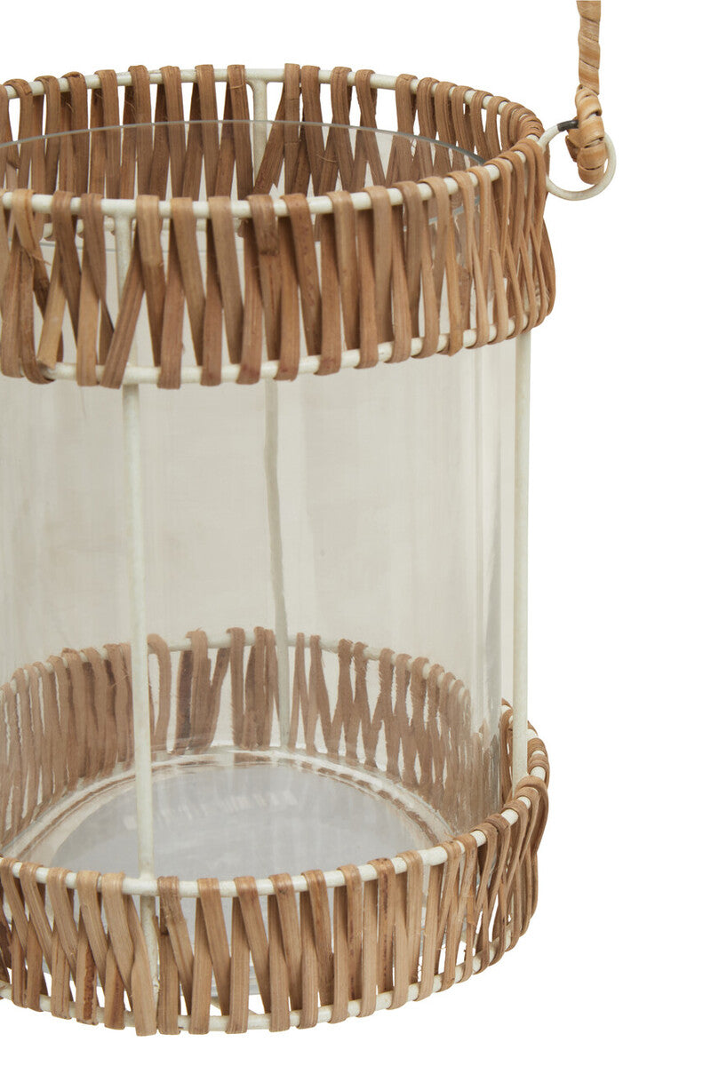 Kuta Natural And White Small Lantern