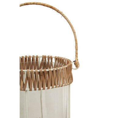 Kuta Natural And White Small Lantern