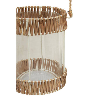 Kuta Natural And White Small Lantern