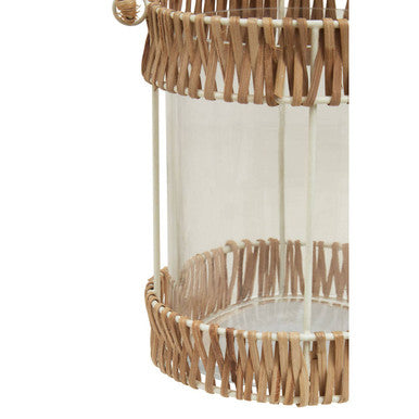 Kuta Natural And White Small Lantern