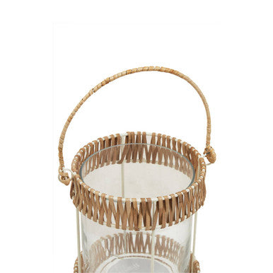 Kuta Natural And White Small Lantern