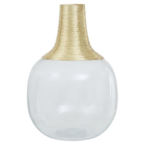Glass and Gold Large Vase | Glynn