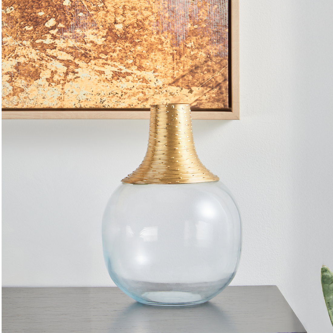 Glynn Glass And Gold Small Vase