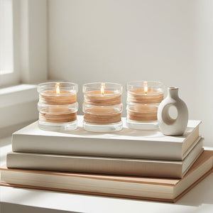 Set of 3 Natural Tealight Holders | Kuta