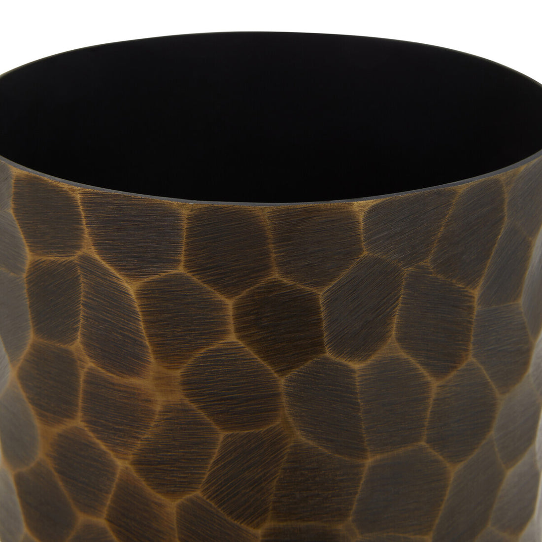 Akola Large Antique Gold Metal Vase - Image 3