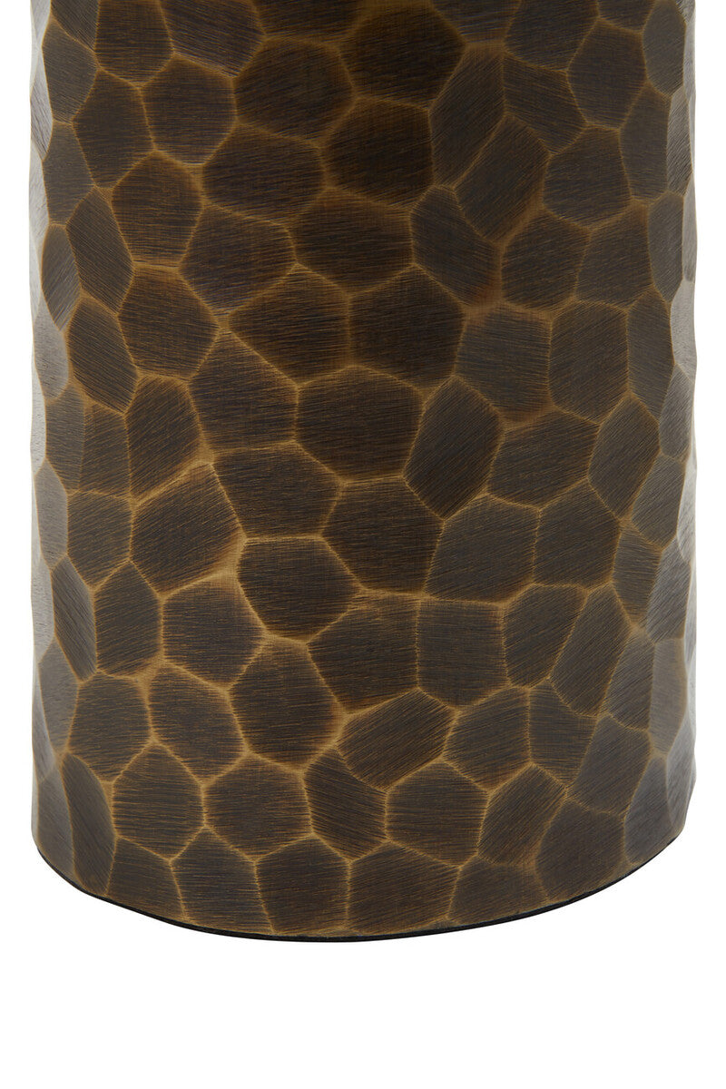 Akola Large Antique Gold Metal Vase - Image 4