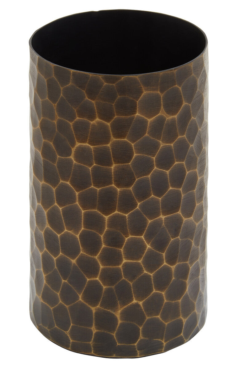 Akola Small Antique Gold Metal Vase