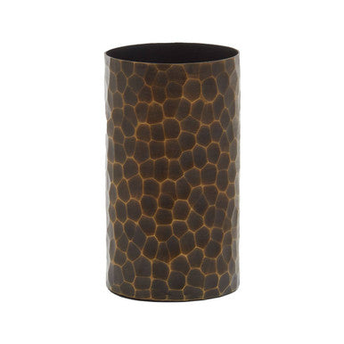 Akola Small Antique Gold Metal Vase