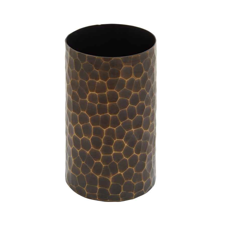 Akola Small Antique Gold Metal Vase