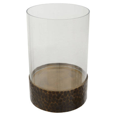 Akola Large Antique Gold Candle Holder