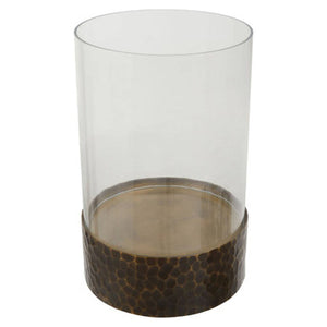 Akola Large Antique Gold Candle Holder