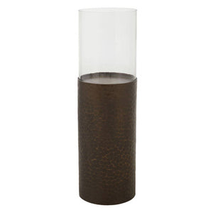 Small Floor Standing Candle Holder In Antique Gold | Akola