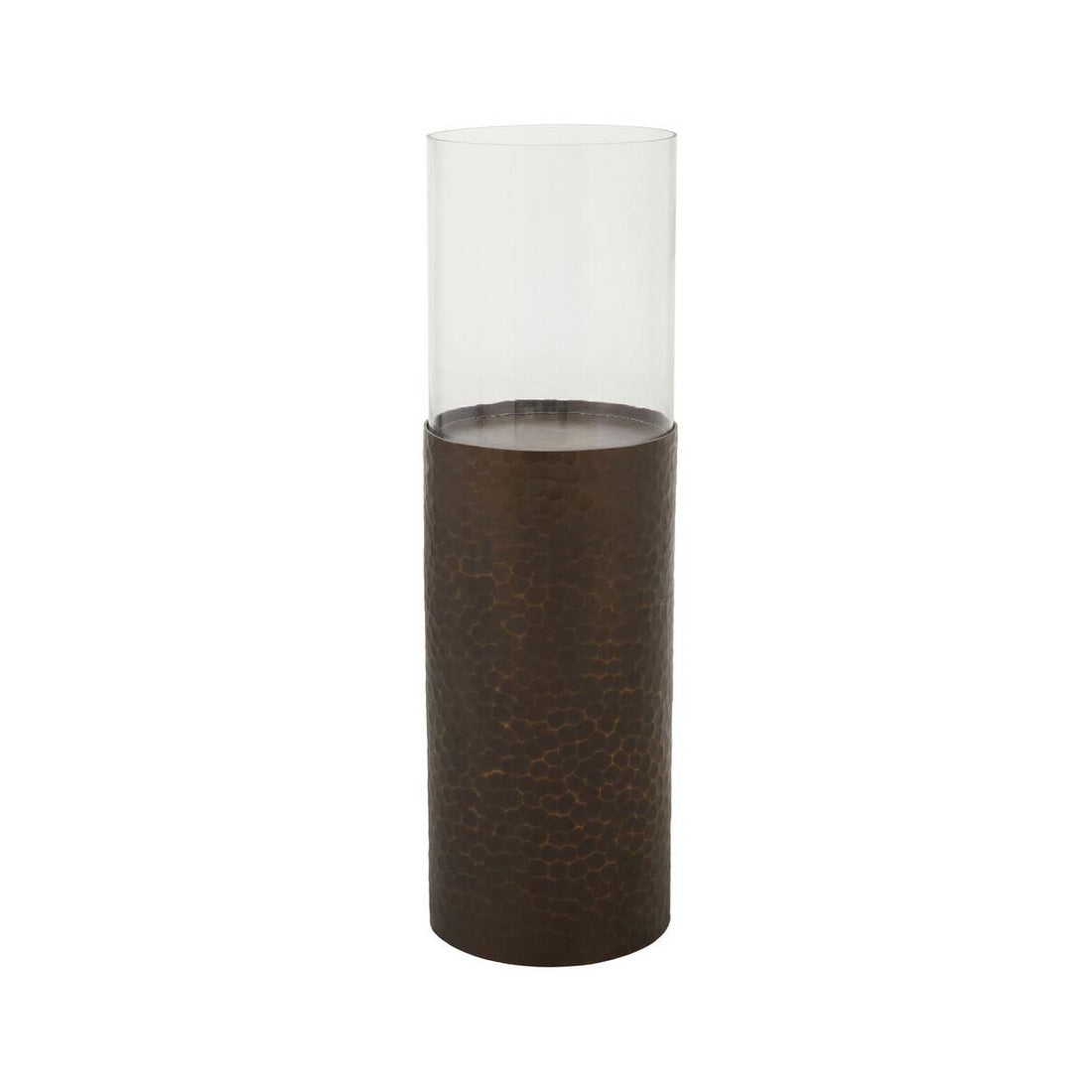 Akola Small Floor Standing Candle Holder in Antique Gold