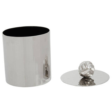 Amreli Large Vertical Textured Silver Metal Trinket Box