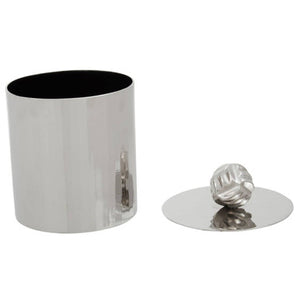 Amreli Large Vertical Textured Silver Metal Trinket Box